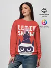 Женский свитшот / Котик. Новый год