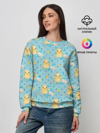 Женский свитшот / Чистюля: уточки