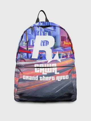 Рюкзак джинсовый / Саша в стиле GTA