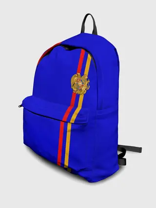 Рюкзак джинсовый / Армения, лента с гербом