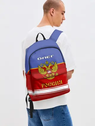 Рюкзак джинсовый / Хоккеист Олег