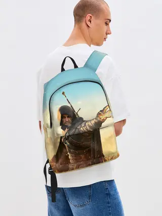 Рюкзак джинсовый / Ведьмак. Игни