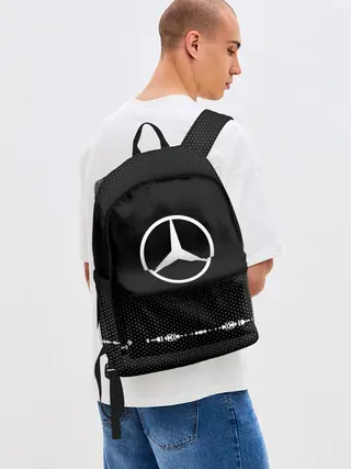 Рюкзак джинсовый / Mercedes sport auto abstract