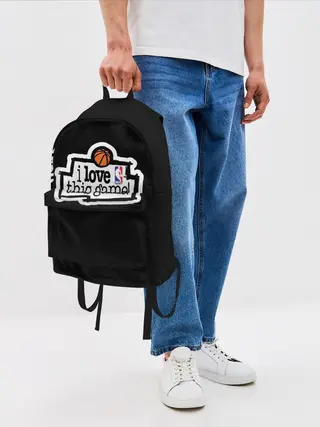 Рюкзак джинсовый / NBA. I love this game