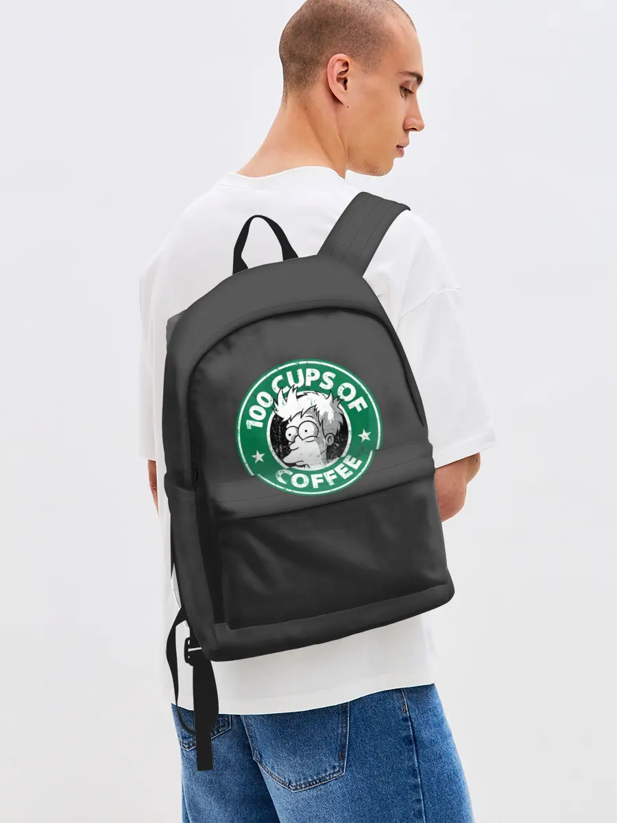 Рюкзак джинсовый / 100 cups of coffee