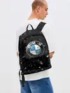 Рюкзак джинсовый / BMW под Дождём
