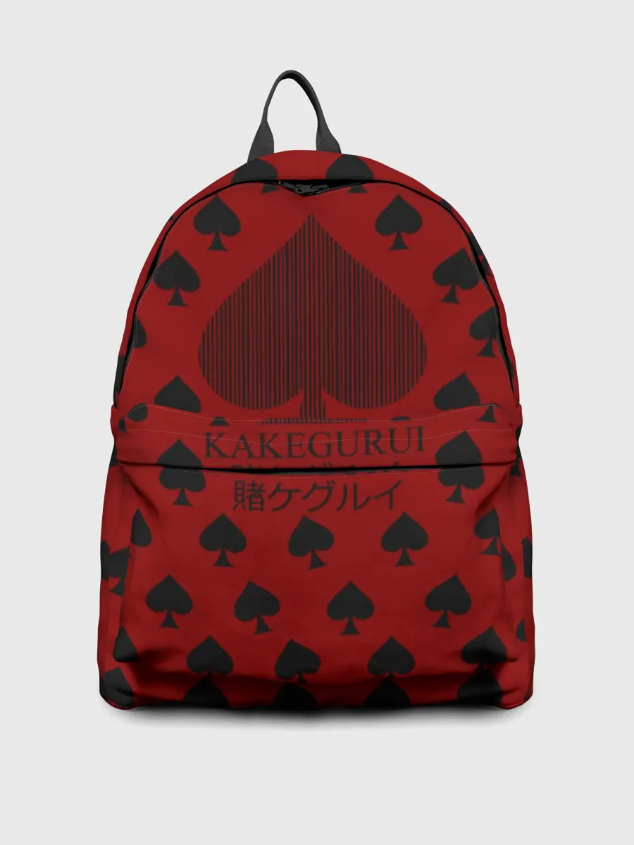 Рюкзак джинсовый / Kakegurui пики на черном