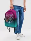 Рюкзак джинсовый / RETRO CYBER BEAR NEON
