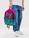 Рюкзак джинсовый / RETRO CYBER BEAR NEON