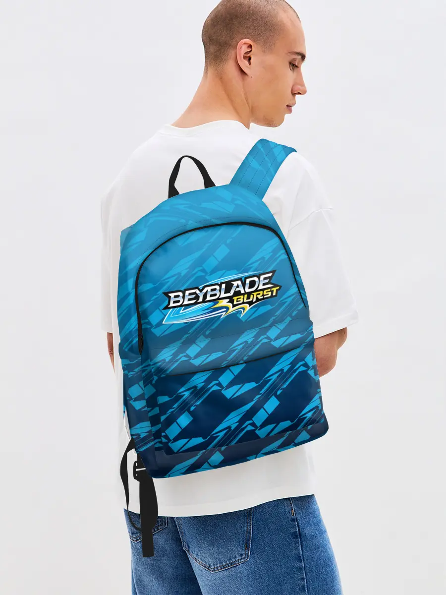 Рюкзак джинсовый / Beyblade Burst pattern