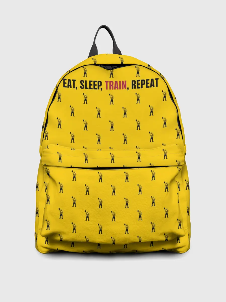 Рюкзак джинсовый / Eat, sleep, train, repeat