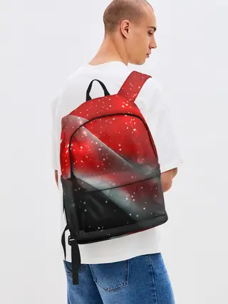 Рюкзак джинсовый / Red & Black