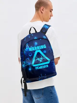 Рюкзак джинсовый / Warning nCoV2019