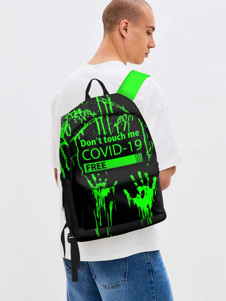 Рюкзак джинсовый / Не трогай меня COVID-19