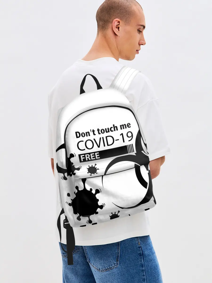 Рюкзак джинсовый / Не трогай меня COVID-19