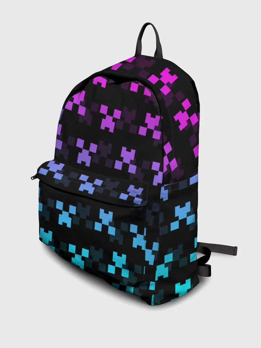 Рюкзак джинсовый / MINECRAFT CREEPER NEON