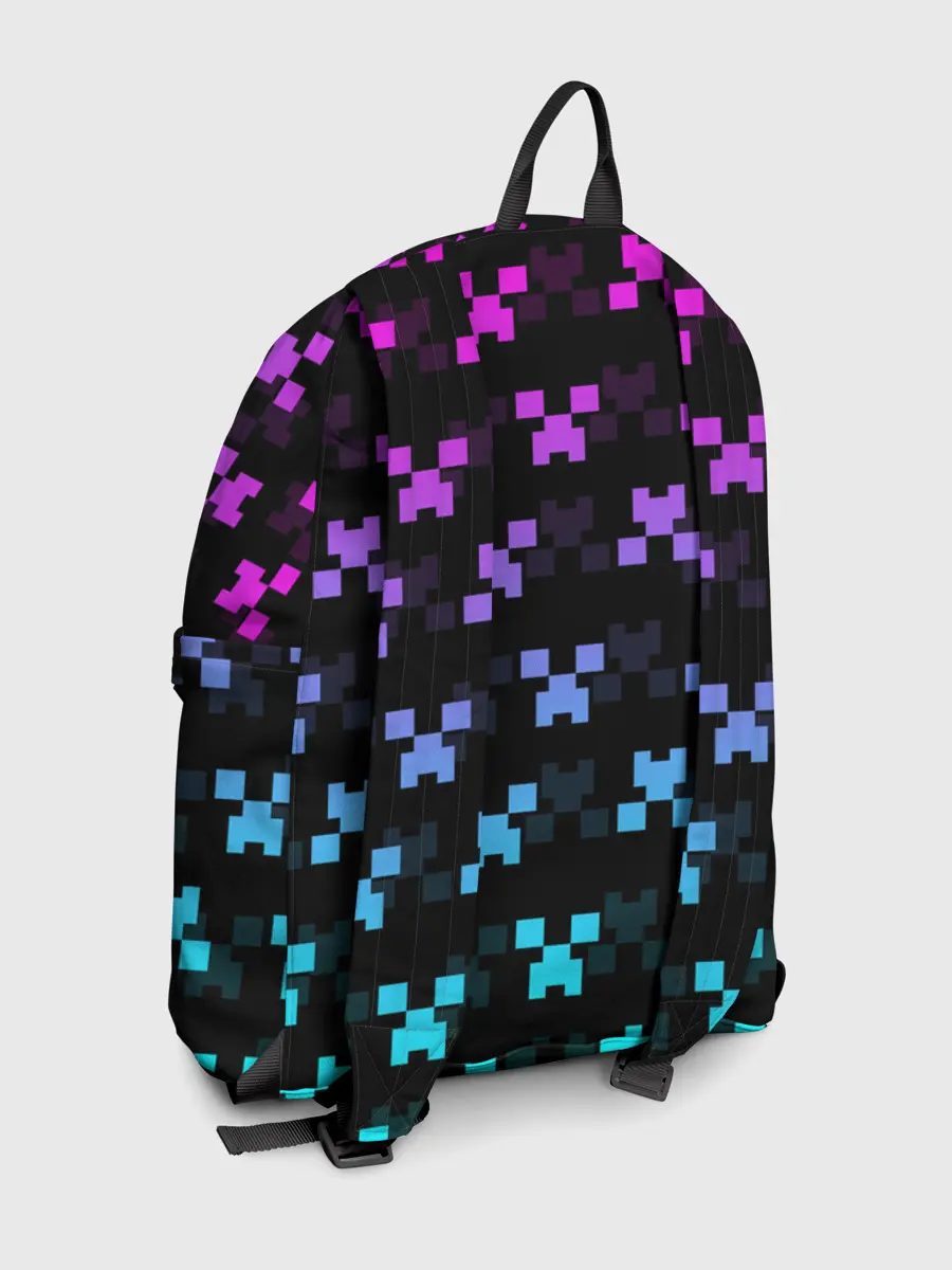 Рюкзак джинсовый / MINECRAFT CREEPER NEON