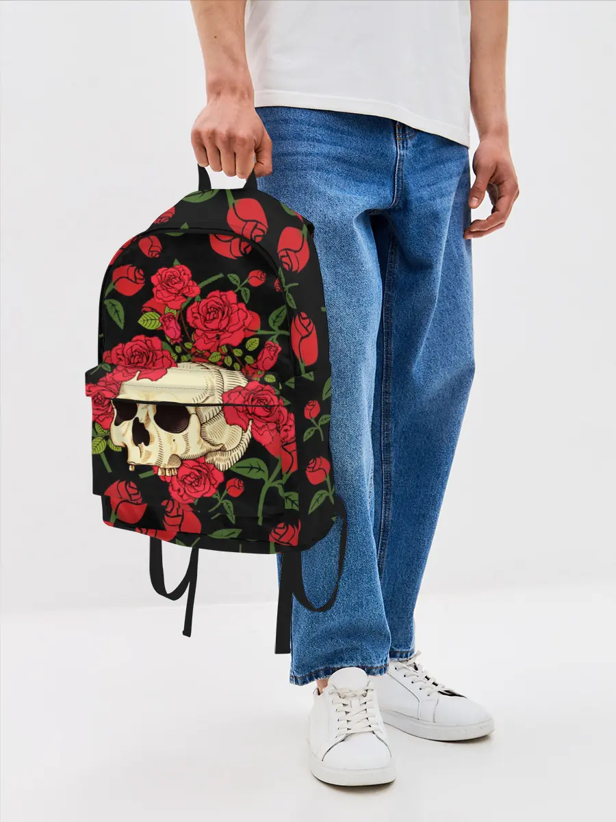 Рюкзак джинсовый / Skull | Roses