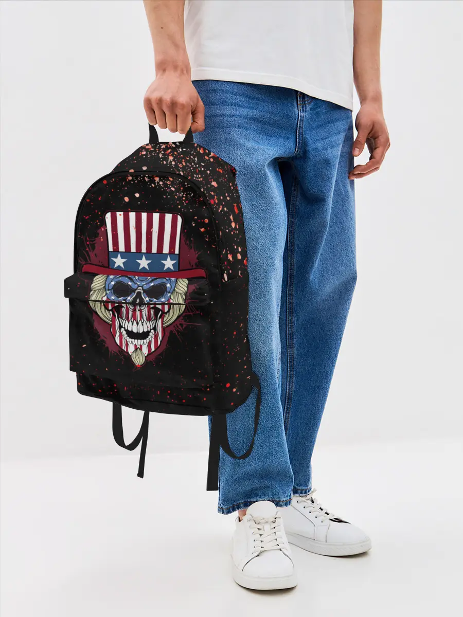 Рюкзак джинсовый / Американский череп | American Skull