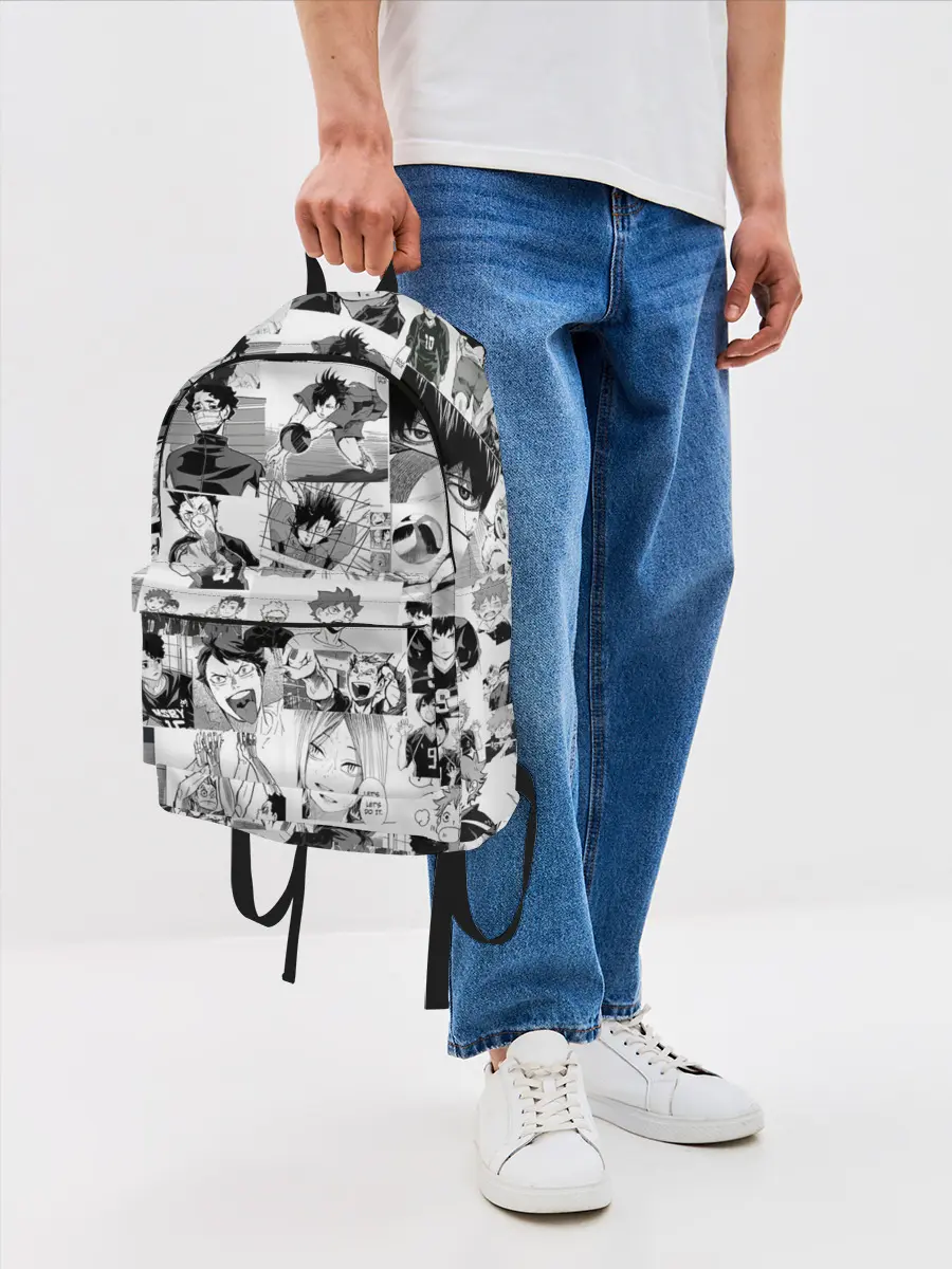 Рюкзак джинсовый / Haikyu pattern