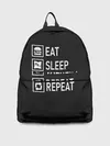 Рюкзак джинсовый / Eat/Sleep/Valheim/Repeat