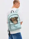 Рюкзак джинсовый / Беспородная Собака дворняга / A Dog