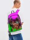 Рюкзак джинсовый / 3D Neon Monkey