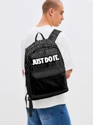 Рюкзак джинсовый / JUST DO IT / ПРОСТО СДЕЛАЙ ЭТО