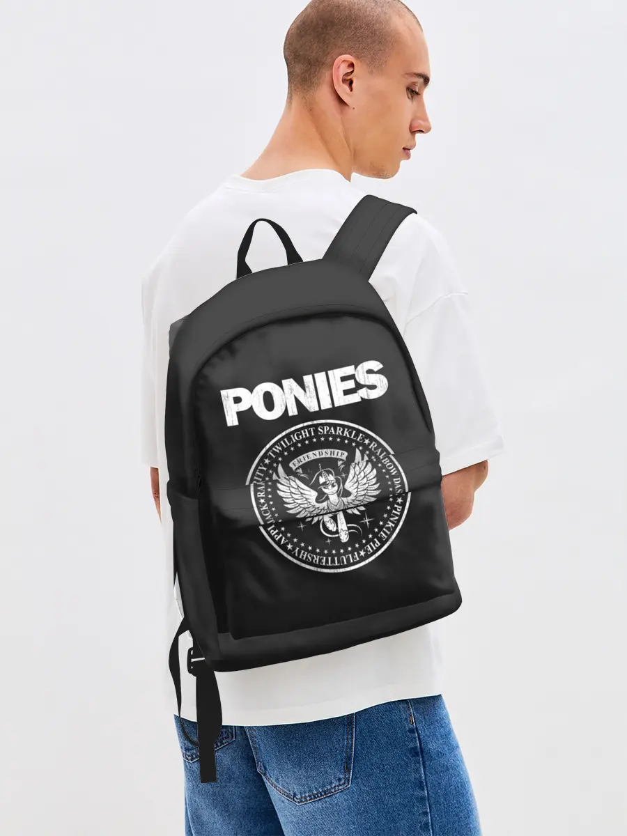 Рюкзак джинсовый / Pony x Ramones