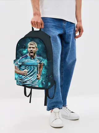 Рюкзак джинсовый / Серхио Агуэро