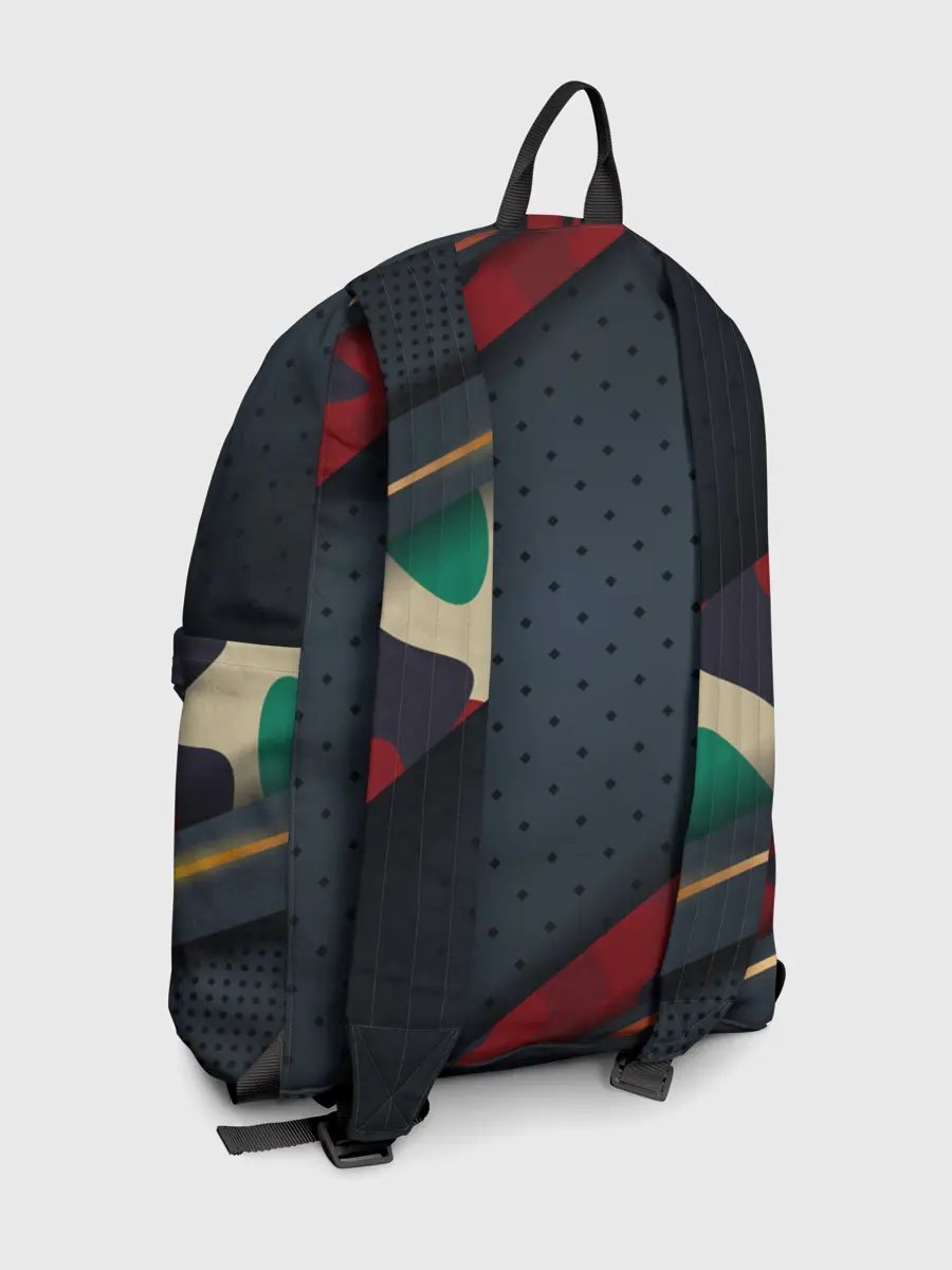 Рюкзак джинсовый / 3D Dark red & black