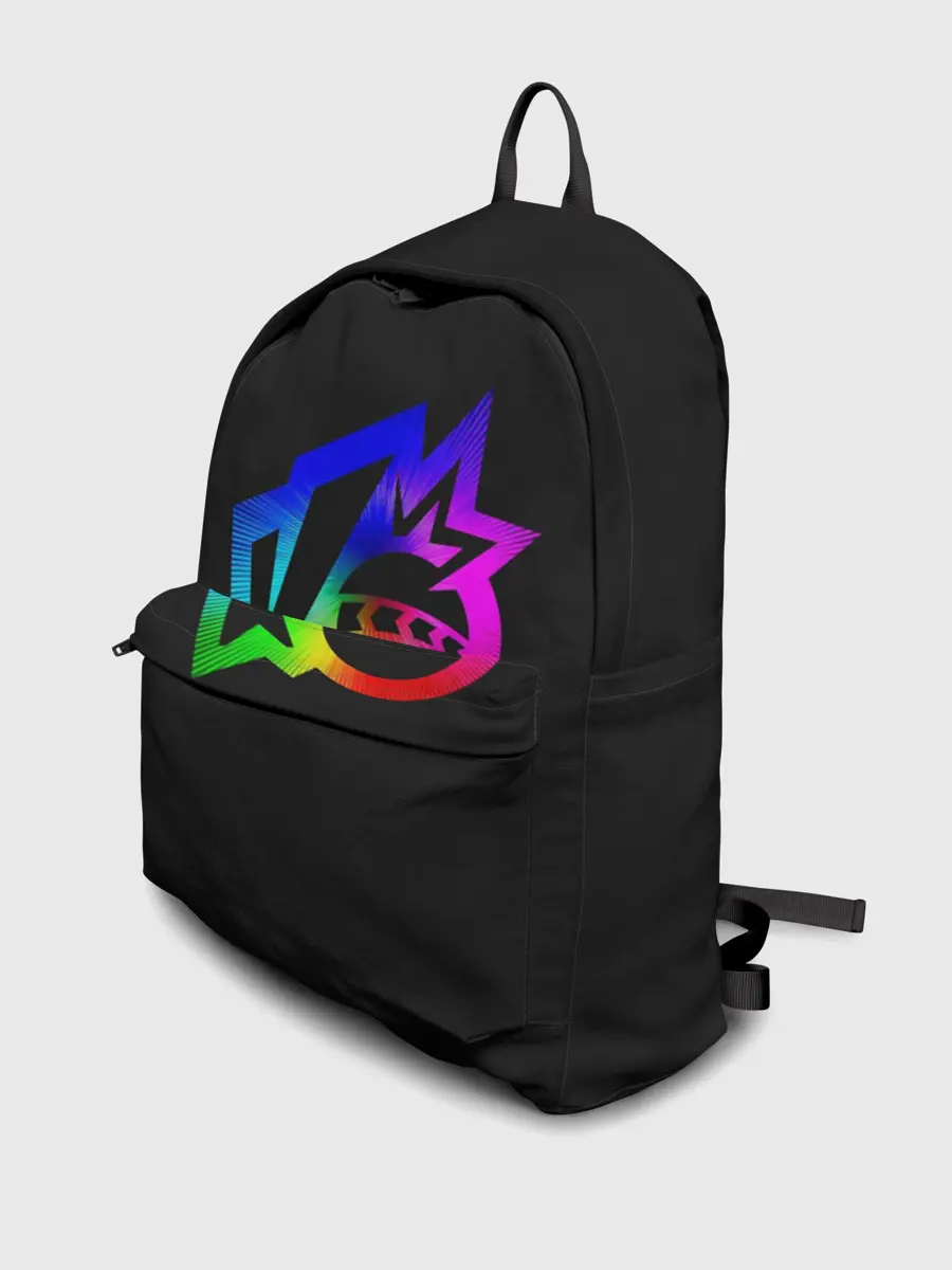 Рюкзак джинсовый / Knockout city. Rainbow logo