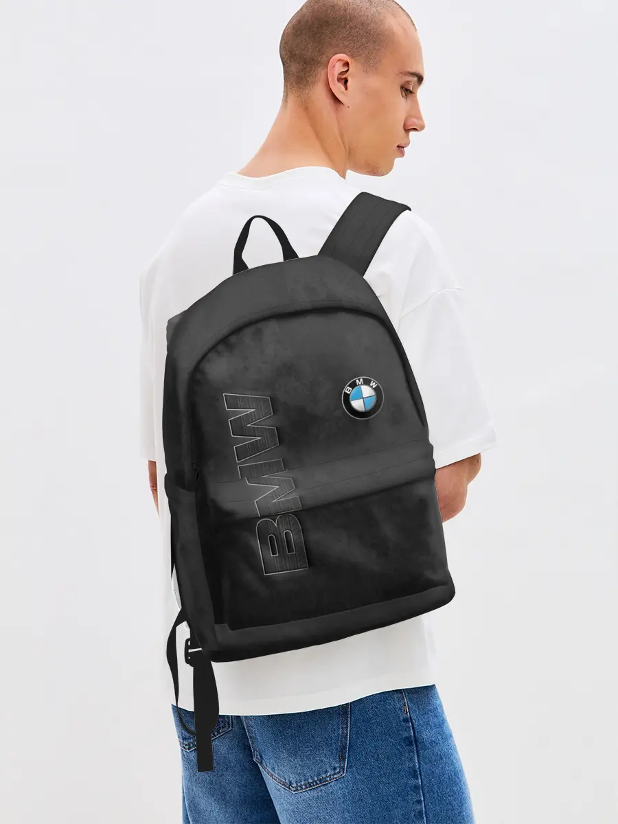 Рюкзак джинсовый / BMW LOGO AND INSCRIPTION