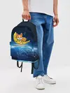 Рюкзак джинсовый / Лунный корги | Space Corgi