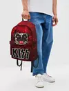 Рюкзак джинсовый / Собака в стиле KISS