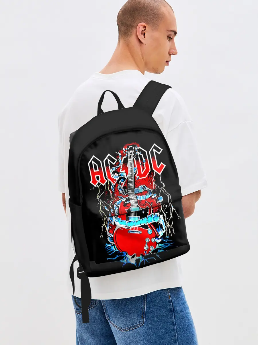 Рюкзак джинсовый / AC/DC гитара
