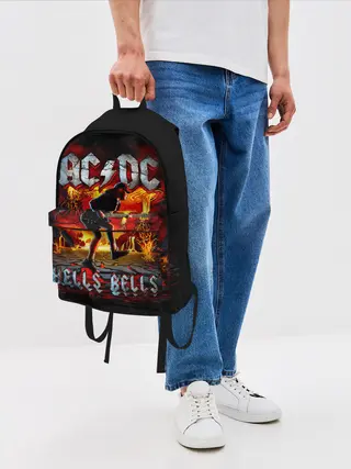Рюкзак джинсовый / AC/DC HELLS BELLS