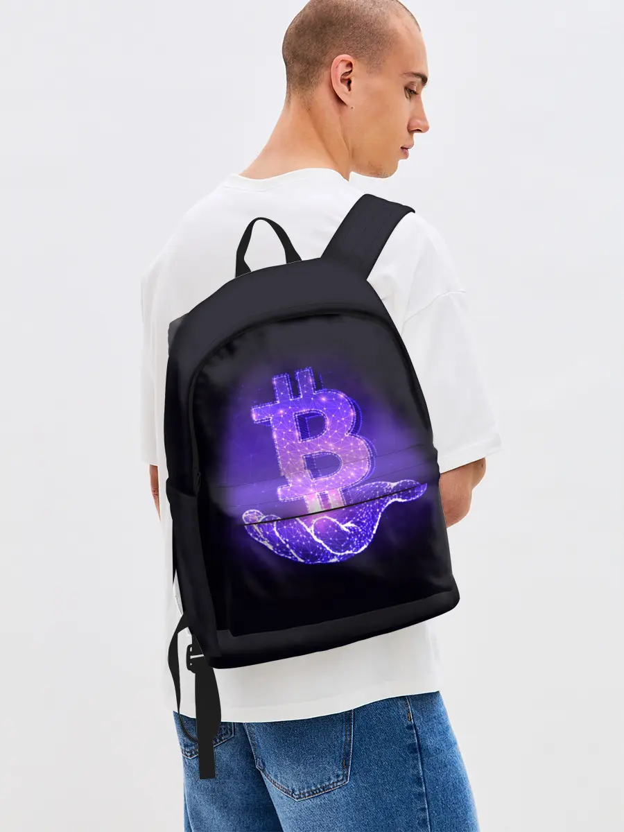 Рюкзак джинсовый / BITCOIN IN HAND | БИТКОИН