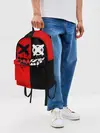 Рюкзак джинсовый / Smail Black and red