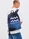 Рюкзак джинсовый / Водолей / Aquarius, Знак зодиака