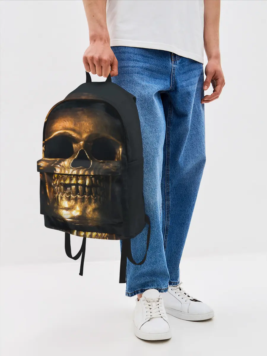 Рюкзак джинсовый / Gold Skull