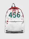 Рюкзак джинсовый / ИГРА В КАЛЬМАРА ПЕРСОНАЖ 456 КРОВЬ