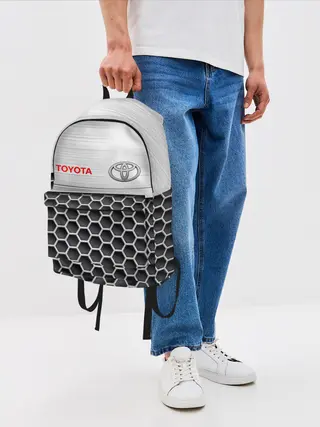 Рюкзак джинсовый / Toyota | Стальная решетка