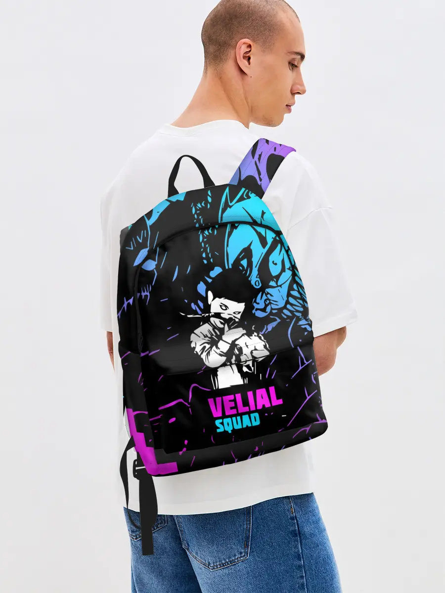 Рюкзак джинсовый / Velial Squad neon