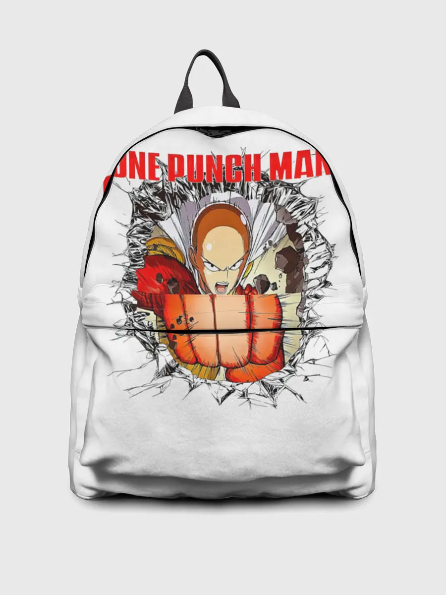 Рюкзак джинсовый / Удар сквозь стену One Punch-Man