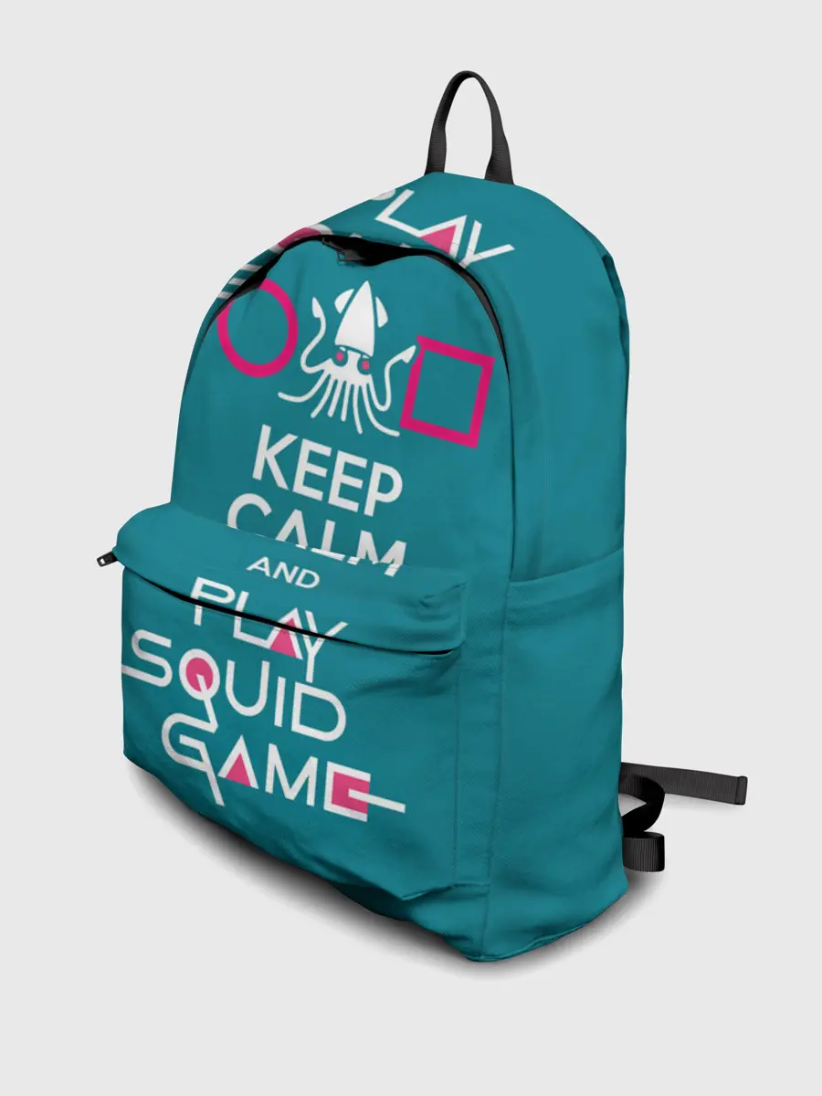 Рюкзак джинсовый / Keep calm and play squid game