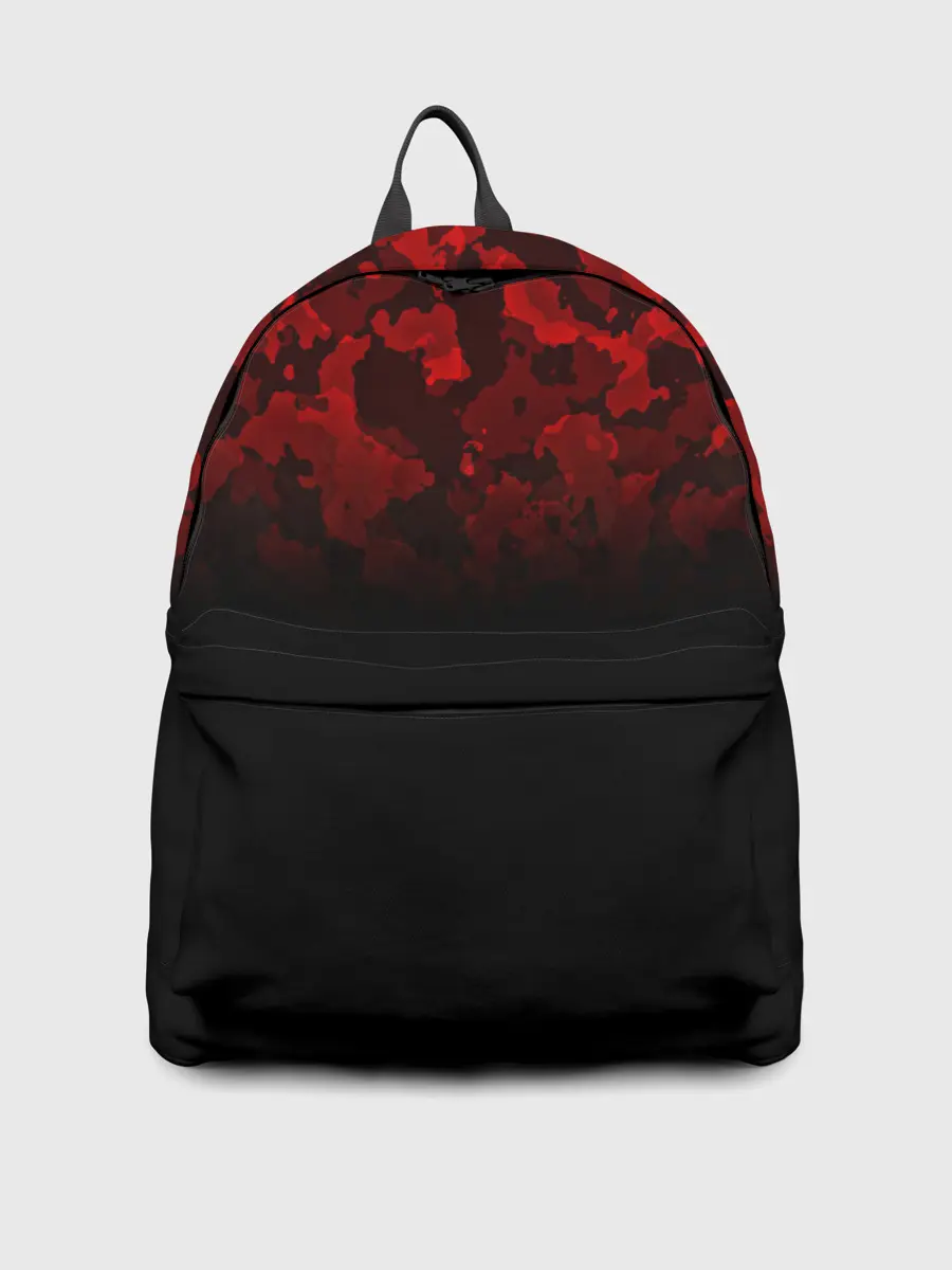 Рюкзак джинсовый / BLACK RED CAMO | RED MILLITARY
