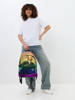 Рюкзак джинсовый / Радужный Ленин