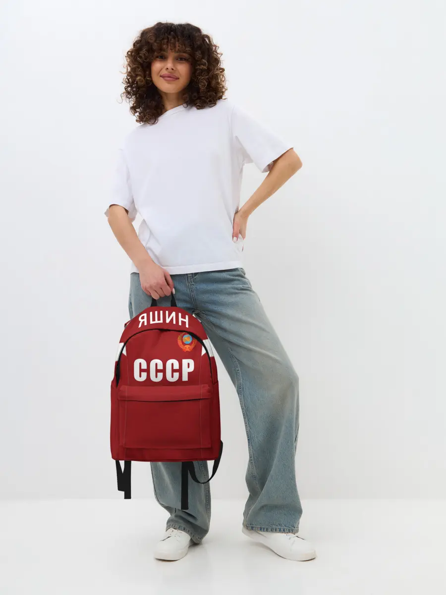 Рюкзак джинсовый / Лев Яшин ретро #2
