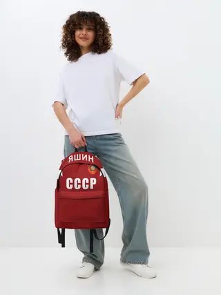 Рюкзак джинсовый / Лев Яшин ретро #2
